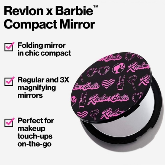 Revlon x 💕BARBIE💕 Compact Mirror *Limited Edition* - Picture 5 of 12